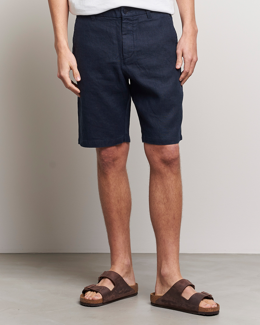 Herre | | NN07 | Crown Linen Shorts Navy
