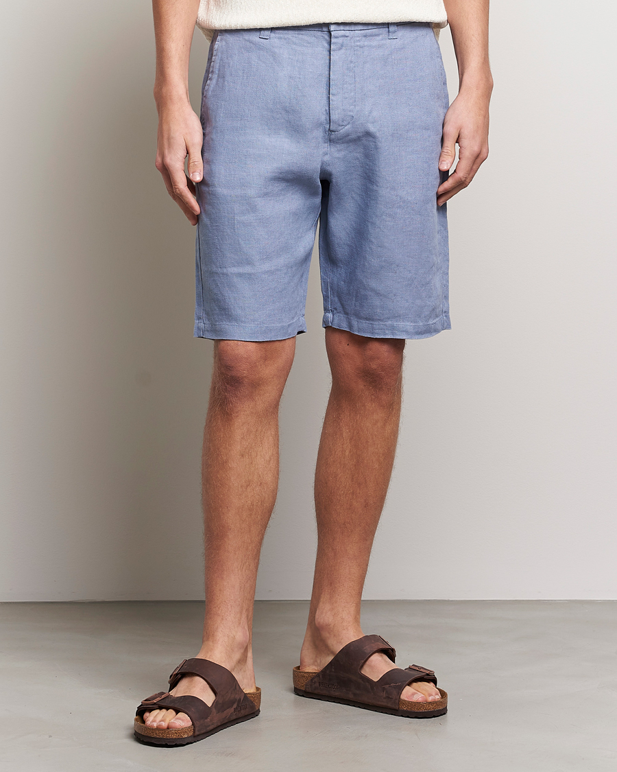 Herre |  | NN07 | Crown Linen Shorts Dust Blue