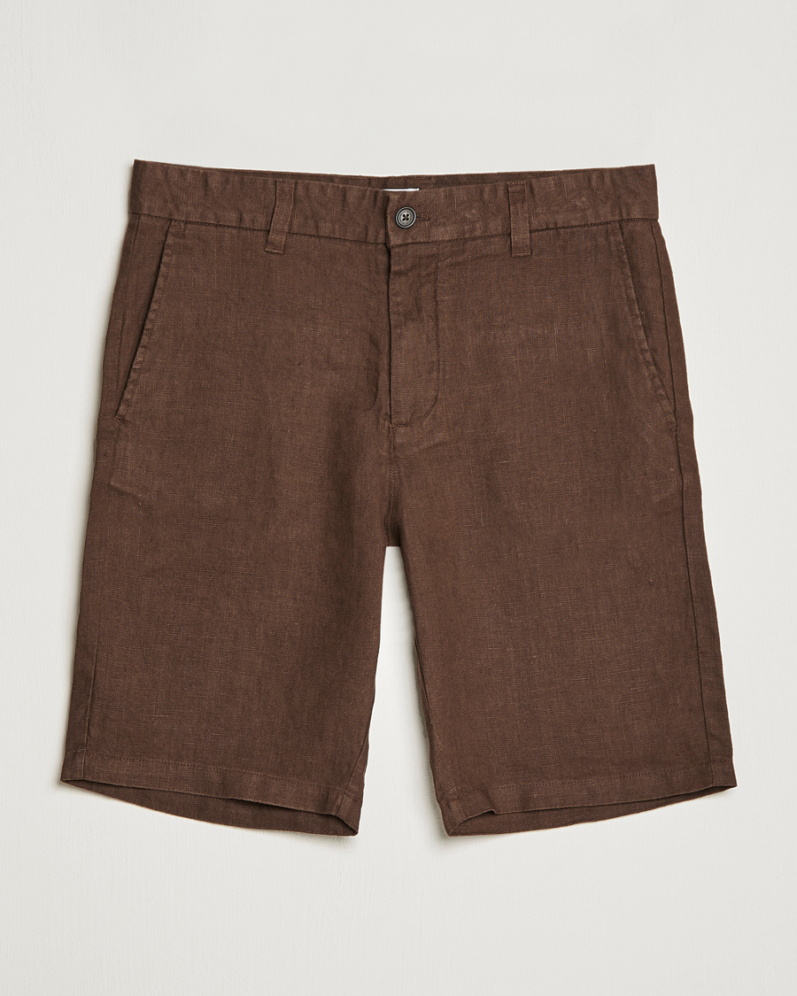 Herre | Shorts | NN07 | Crown Linen Shorts Brown