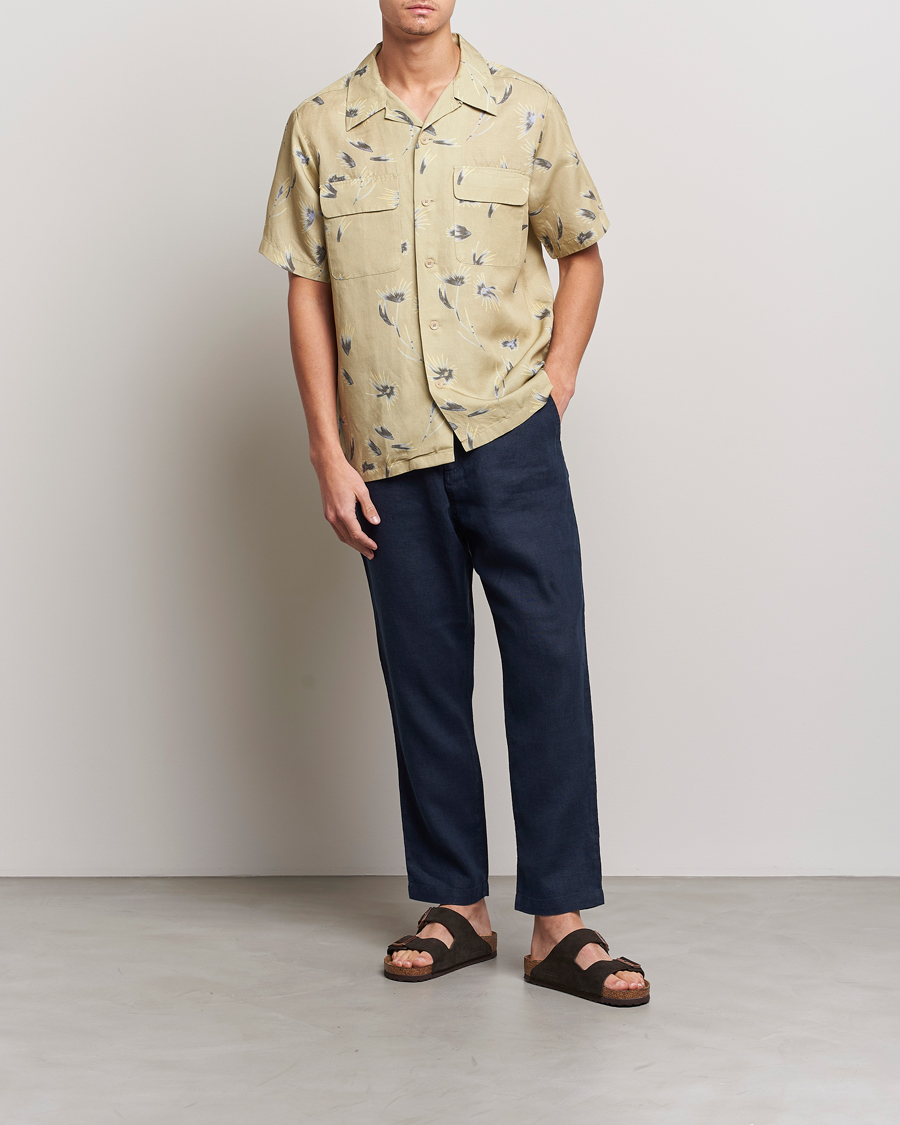 Herre | Bukser | NN07 | Keith Drawstring Linen Trousers Navy