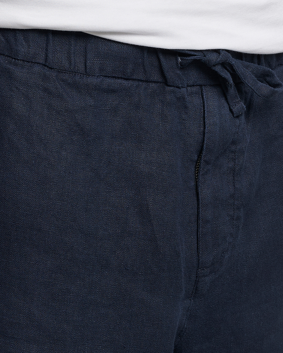 Herre | Shorts | NN07 | Keith Drawstring Linen Shorts Navy