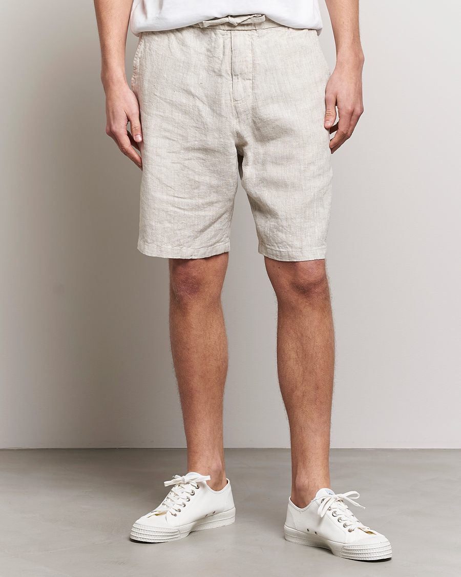 Herre | Shorts | NN07 | Keith Drawstring Linen Shorts Oat