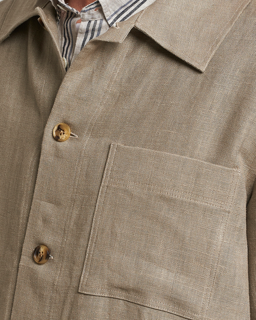 Herre | Skjorter | NN07 | Olav Linen Overshirt Greige