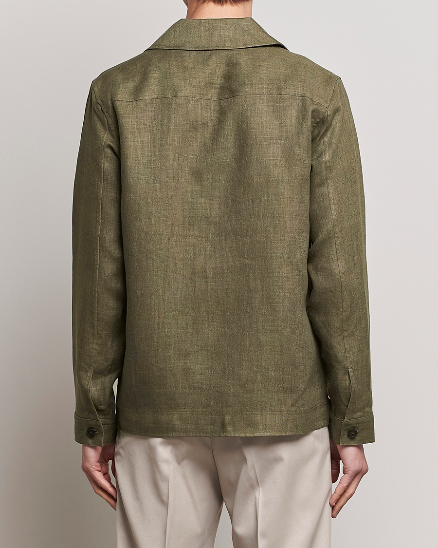 Herre | Skjorter | NN07 | Olav Linen Overshirt Army