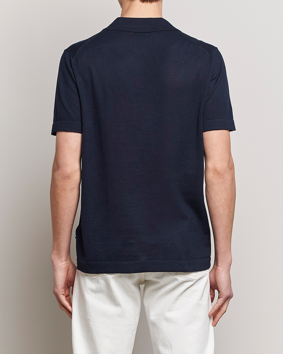 Herre | Pikéer | NN07 | Ryan Cotton/Linen Polo Navy Blue