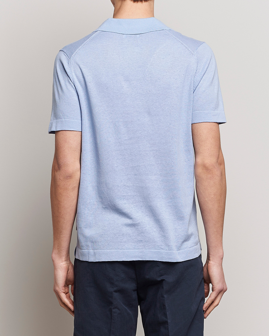 Herre | Pikéer | NN07 | Ryan Cotton/Linen Polo Brunnera Blue