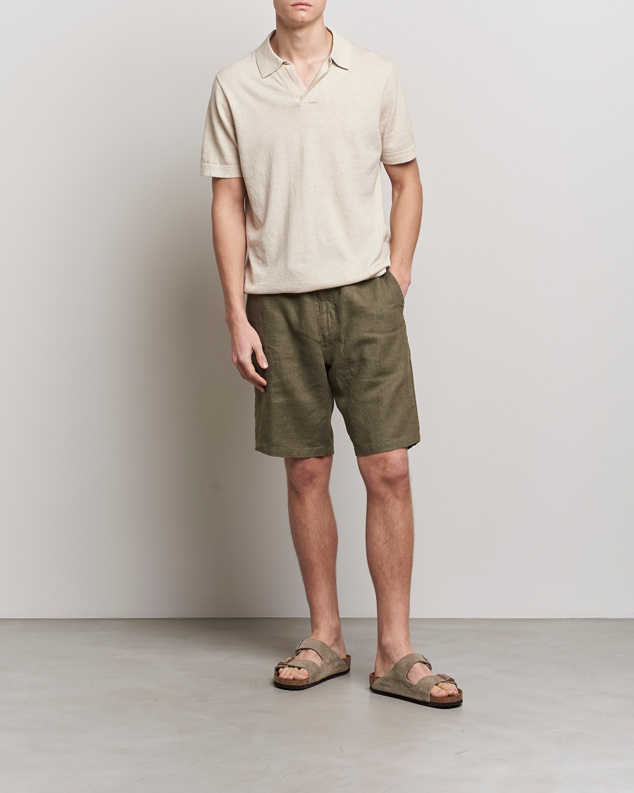 Herre | Pikéer | NN07 | Ryan Cotton/Linen Polo Oat