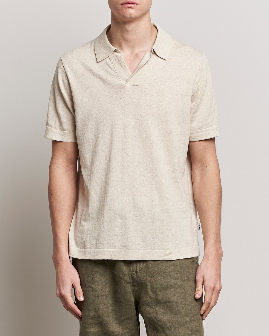 Herre | Kortermet piké | NN07 | Ryan Cotton/Linen Polo Oat