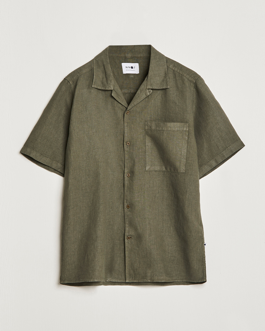 Herre | Skjorter | NN07 | Julio Linen Resort Shirt Army