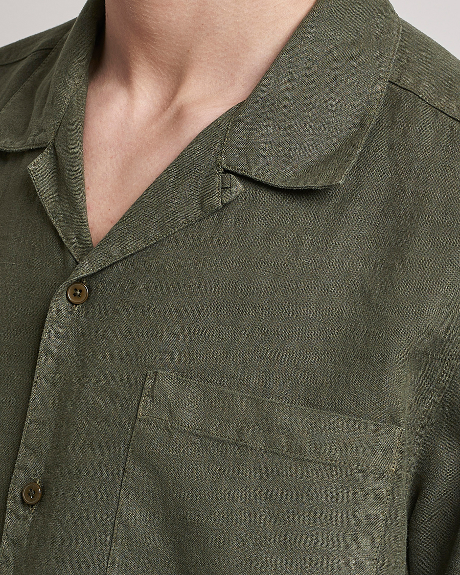 Herre | Skjorter | NN07 | Julio Linen Resort Shirt Army
