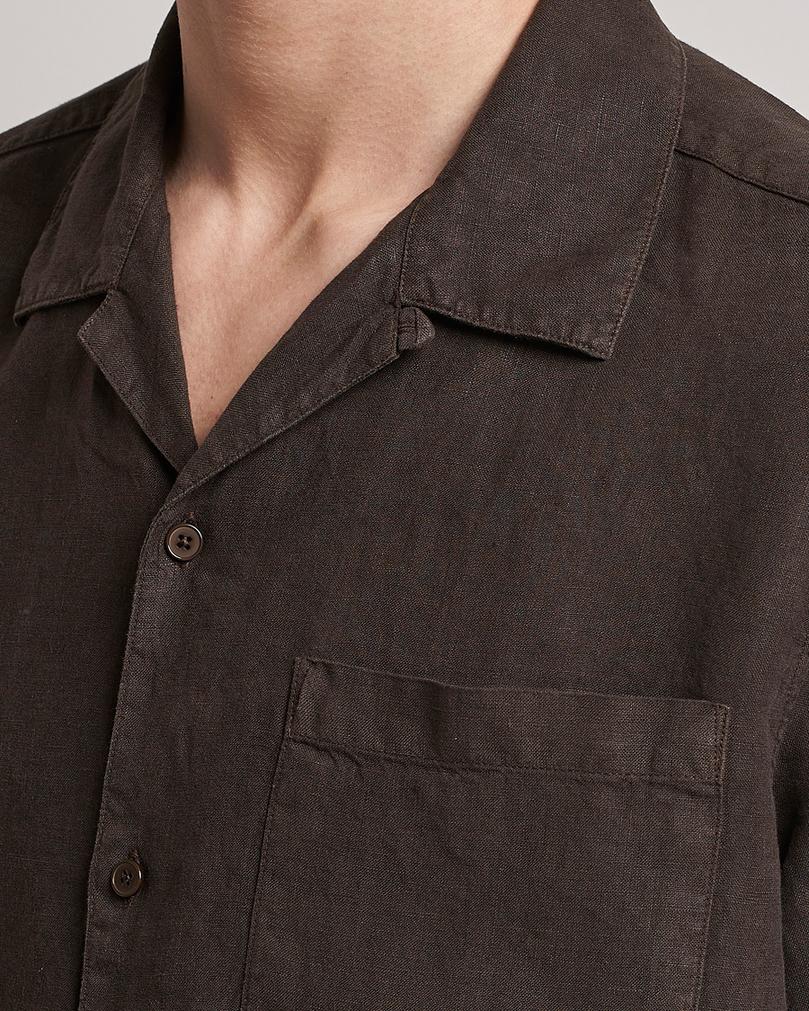 Herre | Skjorter | NN07 | Julio Linen Resort Shirt Brown