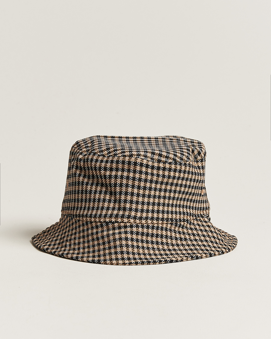 Herre | BOSS BLACK Saul Checked Bucket Hat Medium Beige | BOSS BLACK | Saul Checked Bucket Hat Medium Beige