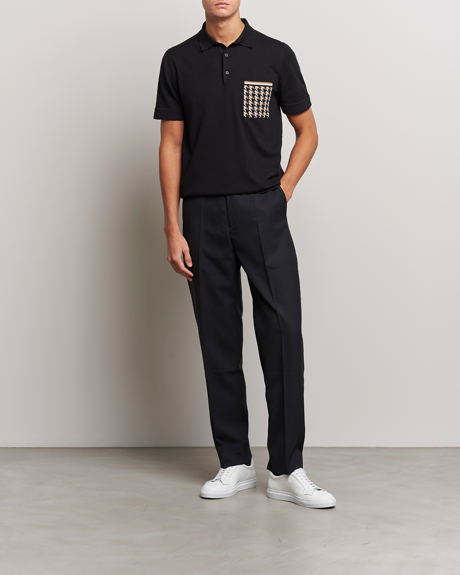 Herre | Pikéer | BOSS BLACK | Ofiordo Checked Pocket Polo Black