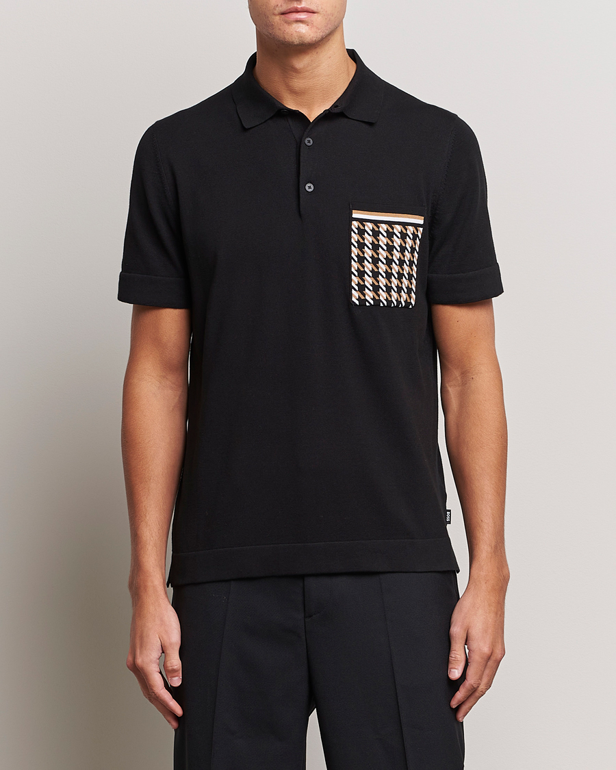 Herre |  | BOSS BLACK | Ofiordo Checked Pocket Polo Black