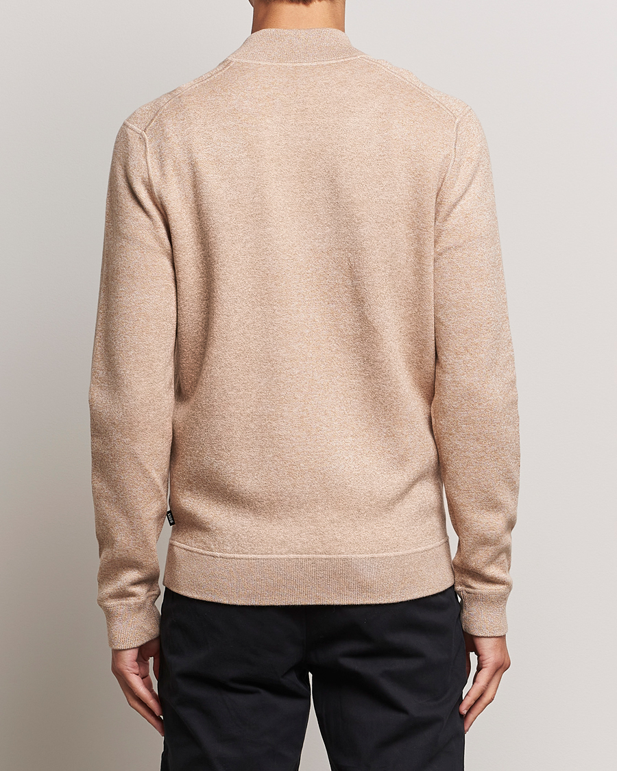 Herre | Gensere | BOSS BLACK | Onorto Full Zip Sweater Medium Beige