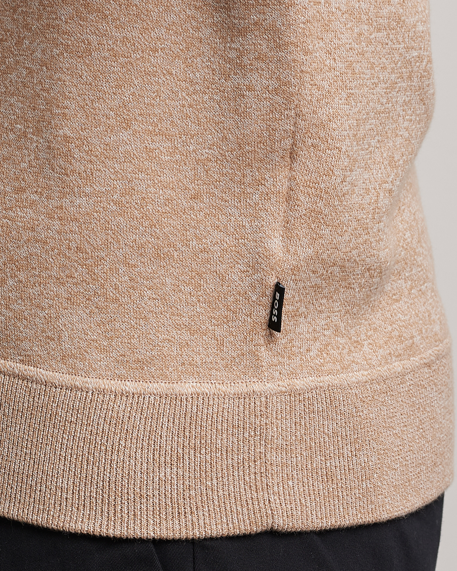 Herre | Gensere | BOSS BLACK | Onorto Full Zip Sweater Medium Beige