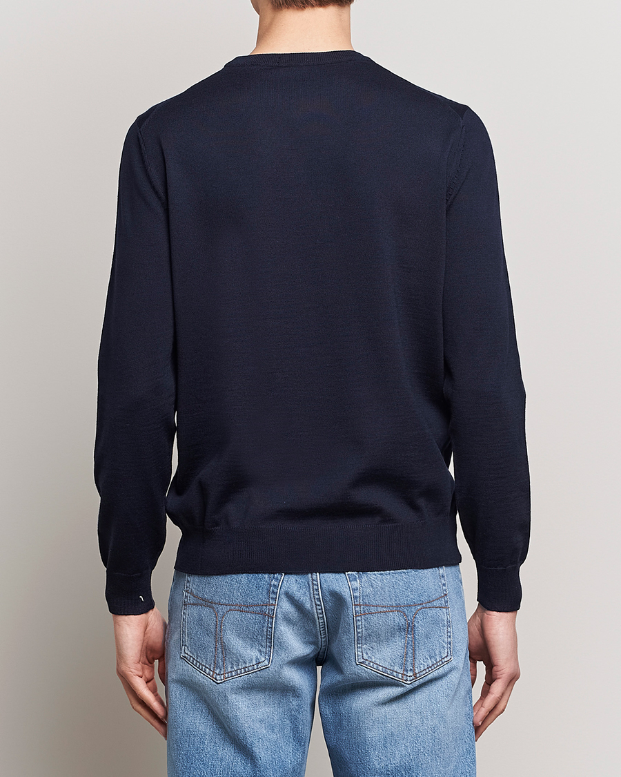 Herre | Gensere | BOSS BLACK | Botto Merino Knitted Pullover Dark Blue