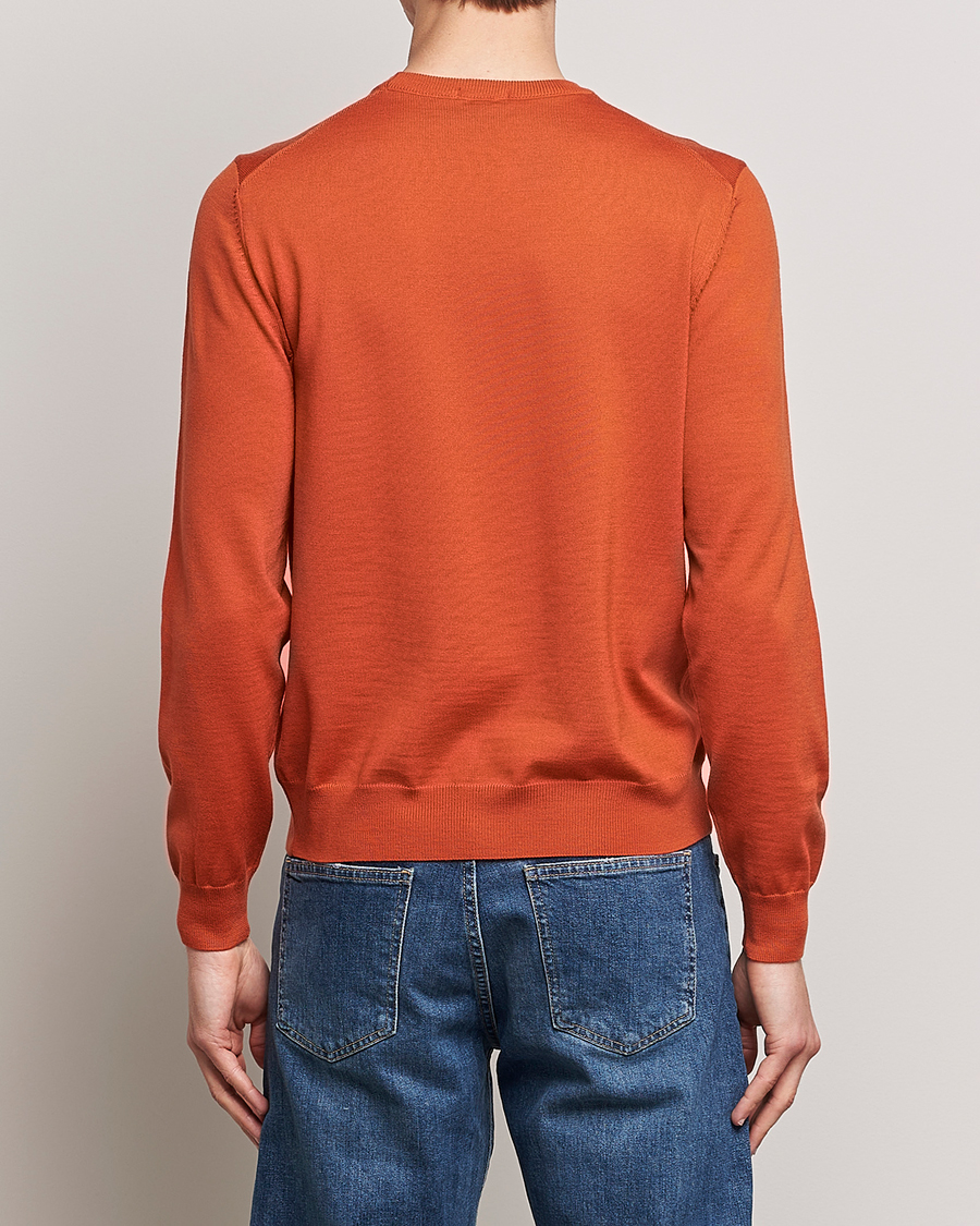 Herre | Gensere | BOSS BLACK | Botto Wool Knitted Crew Neck Sweater Dark Orange