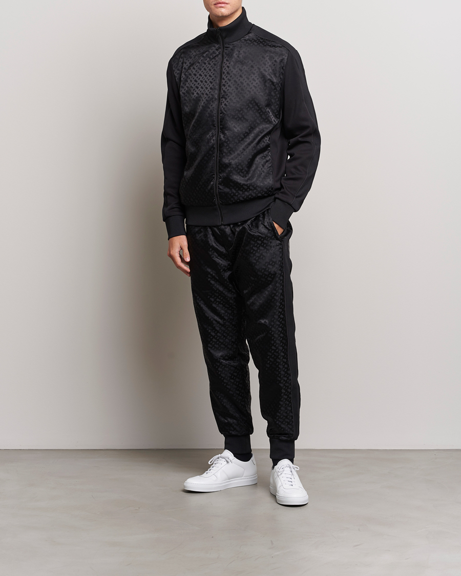 Herre | Gensere | BOSS BLACK | Shepherd Monogram Full Zip Sweater Black