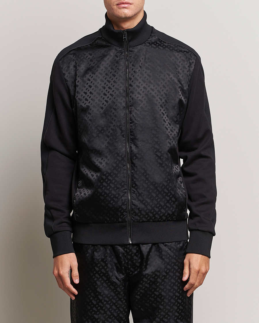 Herre |  | BOSS BLACK | Shepherd Monogram Full Zip Sweater Black