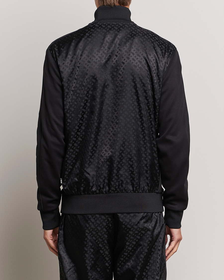 Herre | Gensere | BOSS BLACK | Shepherd Monogram Full Zip Sweater Black