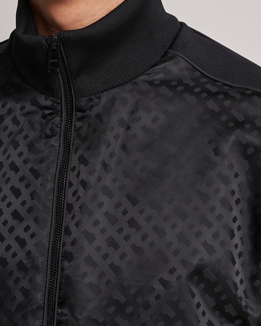 Herre | Gensere | BOSS BLACK | Shepherd Monogram Full Zip Sweater Black