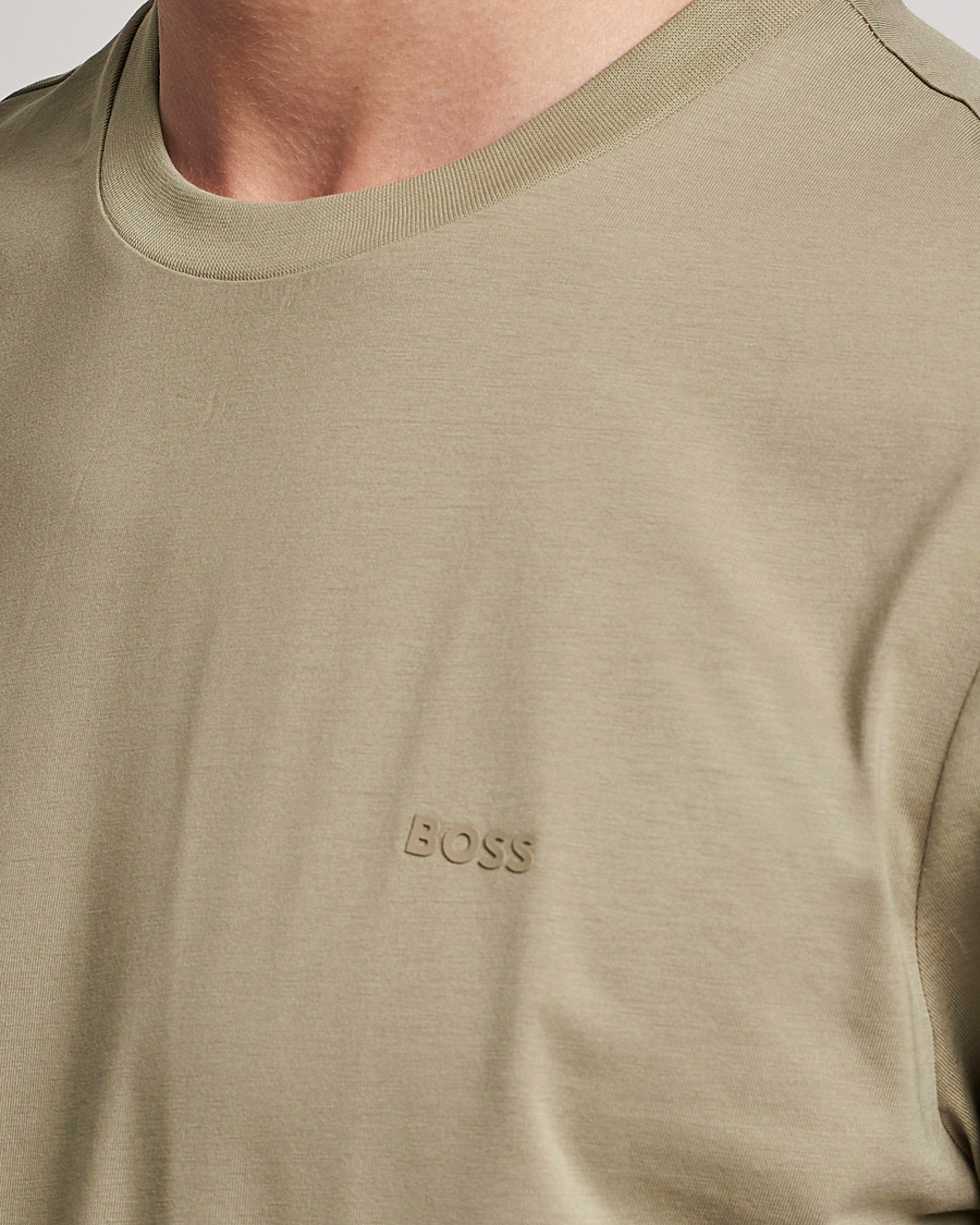 Herre | T-Shirts | BOSS BLACK | Thompson Crew Neck T-Shirt Pastel Green