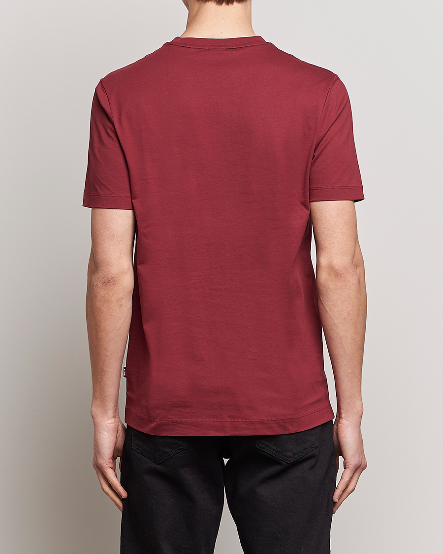 Herre | T-Shirts | BOSS BLACK | Thompson Crew Neck T-Shirt Dark Red