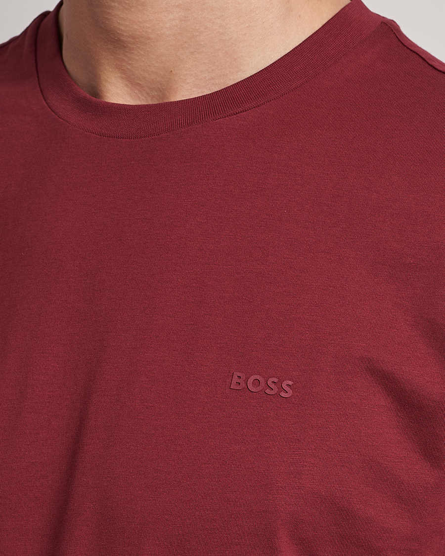 Herre | T-Shirts | BOSS BLACK | Thompson Crew Neck T-Shirt Dark Red