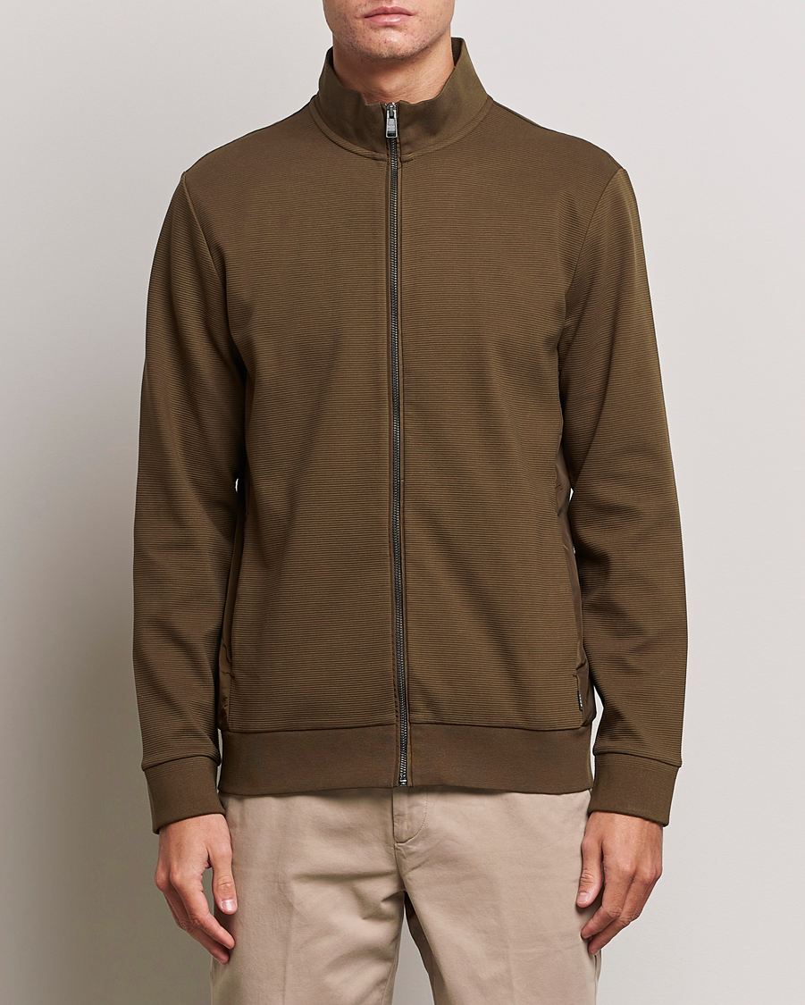 Herre |  | BOSS BLACK | Shepherd Full Zip Sweater Open Green