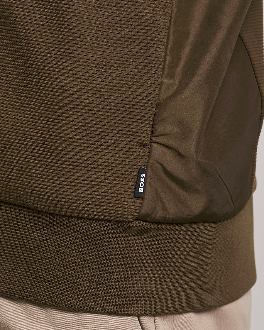 Herre | Gensere | BOSS BLACK | Shepherd Full Zip Sweater Open Green