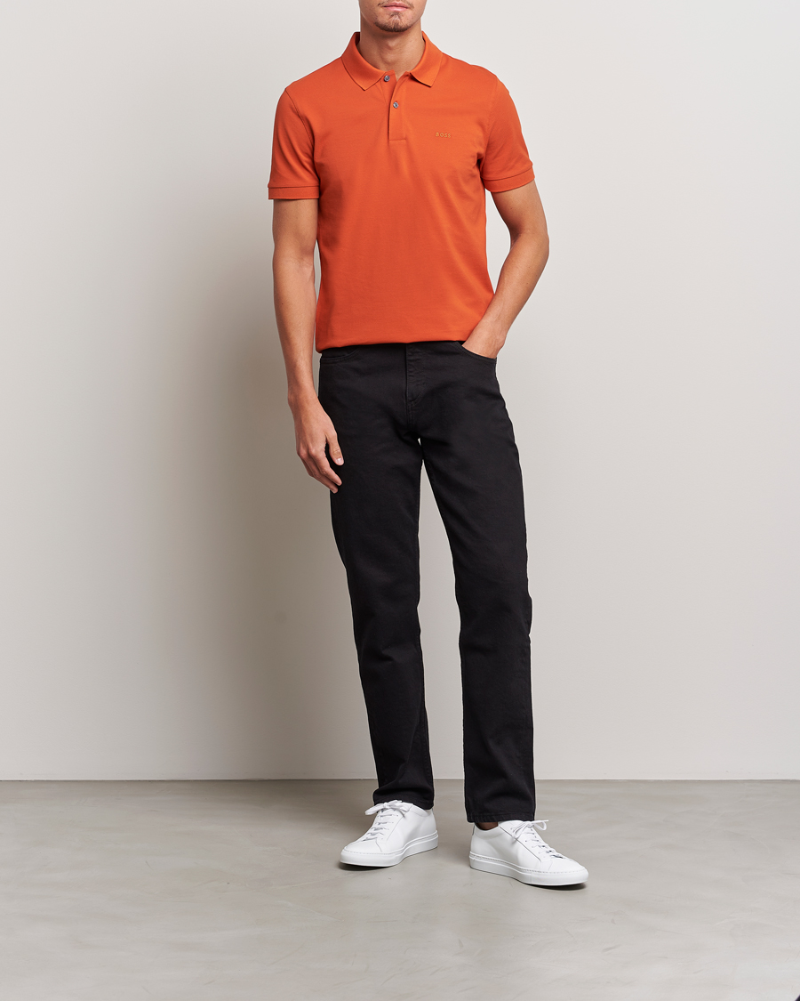 Herre | Pikéer | BOSS BLACK | Pallas Polo Dark Orange