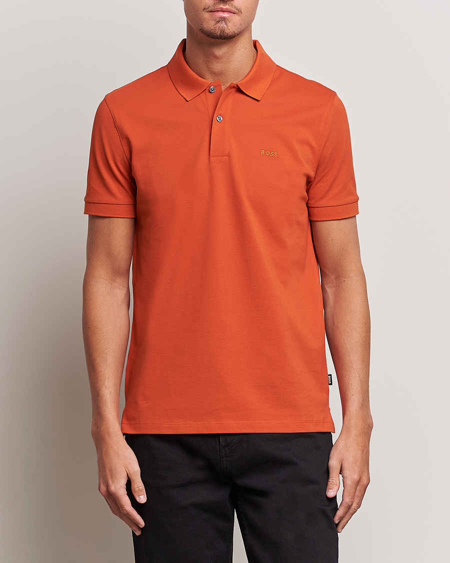 Herre | Pikéer | BOSS BLACK | Pallas Polo Dark Orange