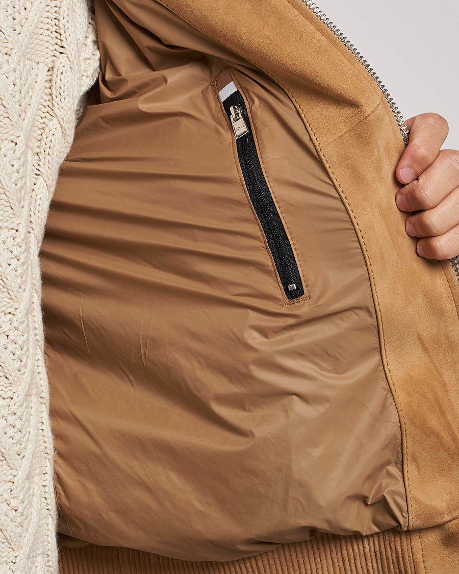 Herre | Jakker | BOSS BLACK | Malbano Suede Jacket Medium Beige