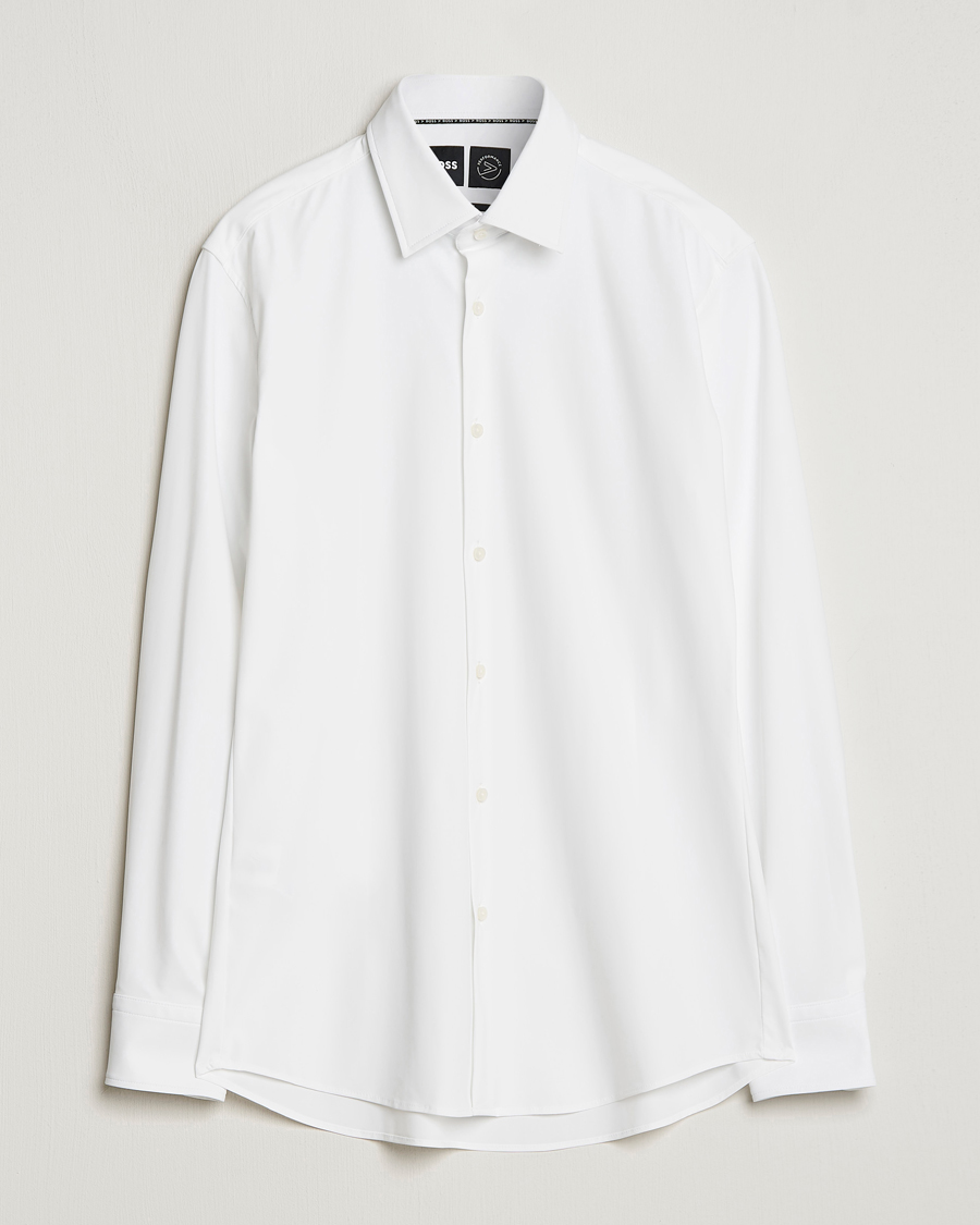 Herre | Skjorter | BOSS BLACK | Hank 4-Way Stretch Shirt White