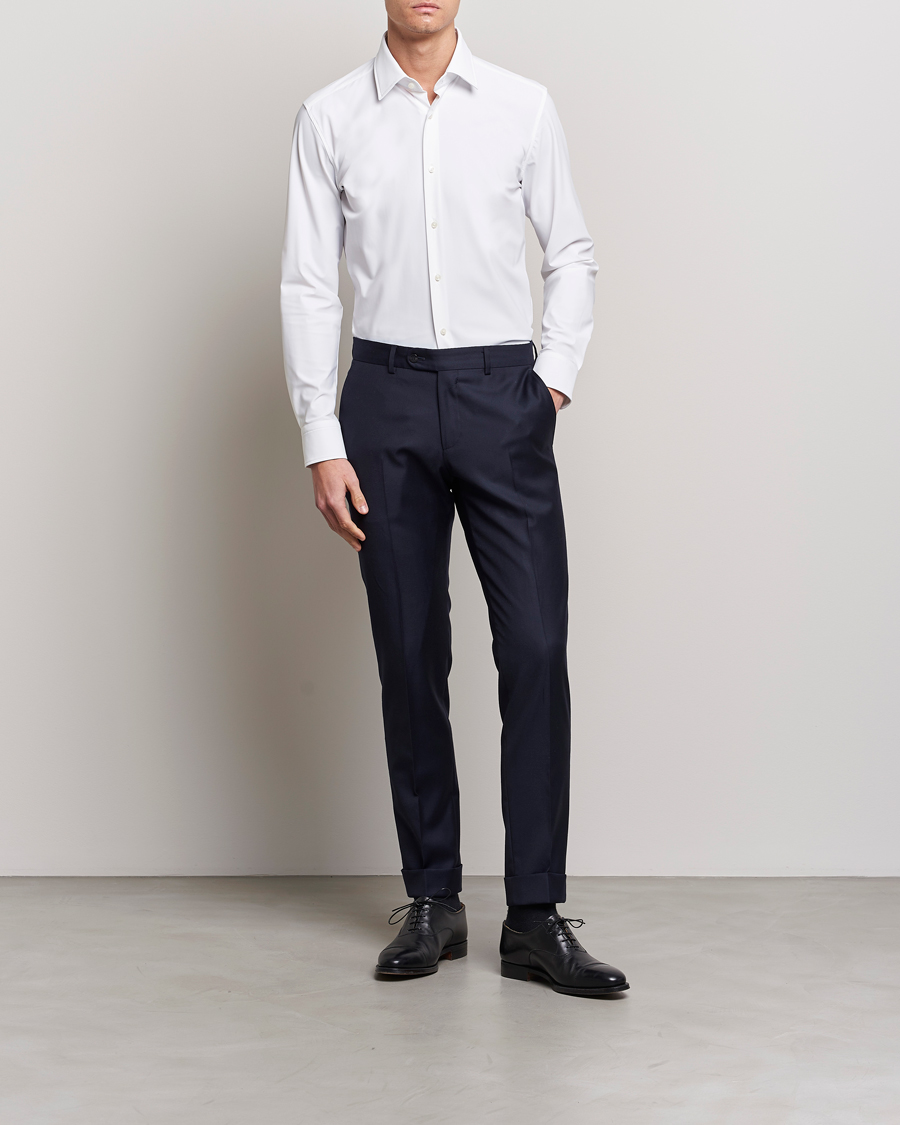 Herre | Skjorter | BOSS BLACK | Hank 4-Way Stretch Shirt White