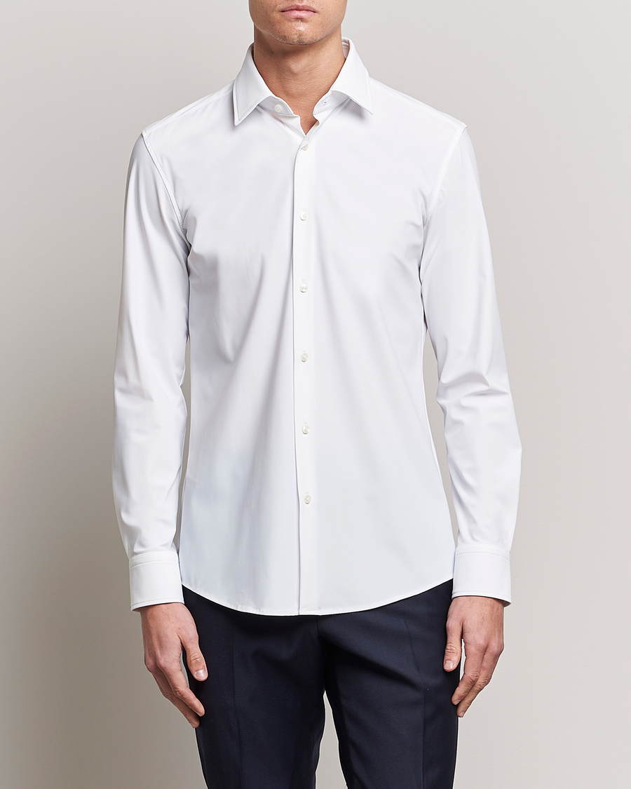 Herre | Skjorter | BOSS BLACK | Hank 4-Way Stretch Shirt White