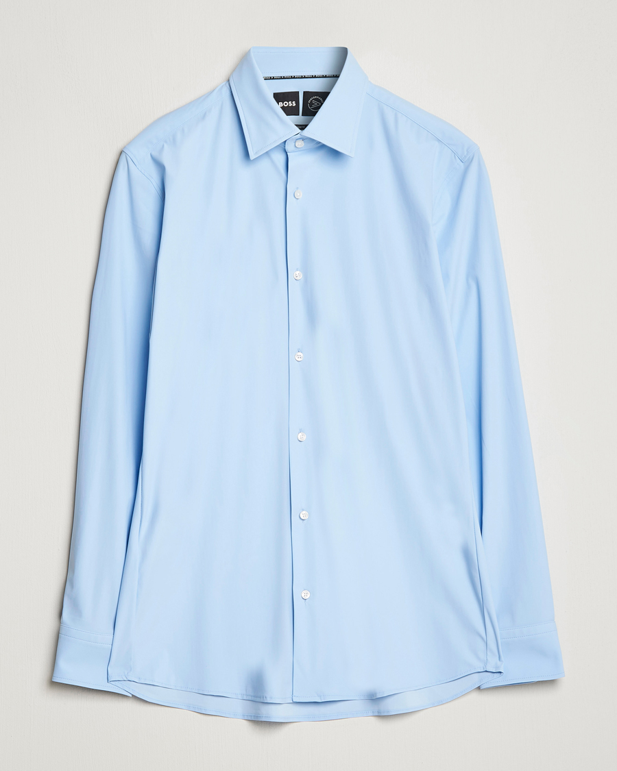 Herre | Skjorter | BOSS BLACK | Hank 4-Way Stretch Shirt Light Blue