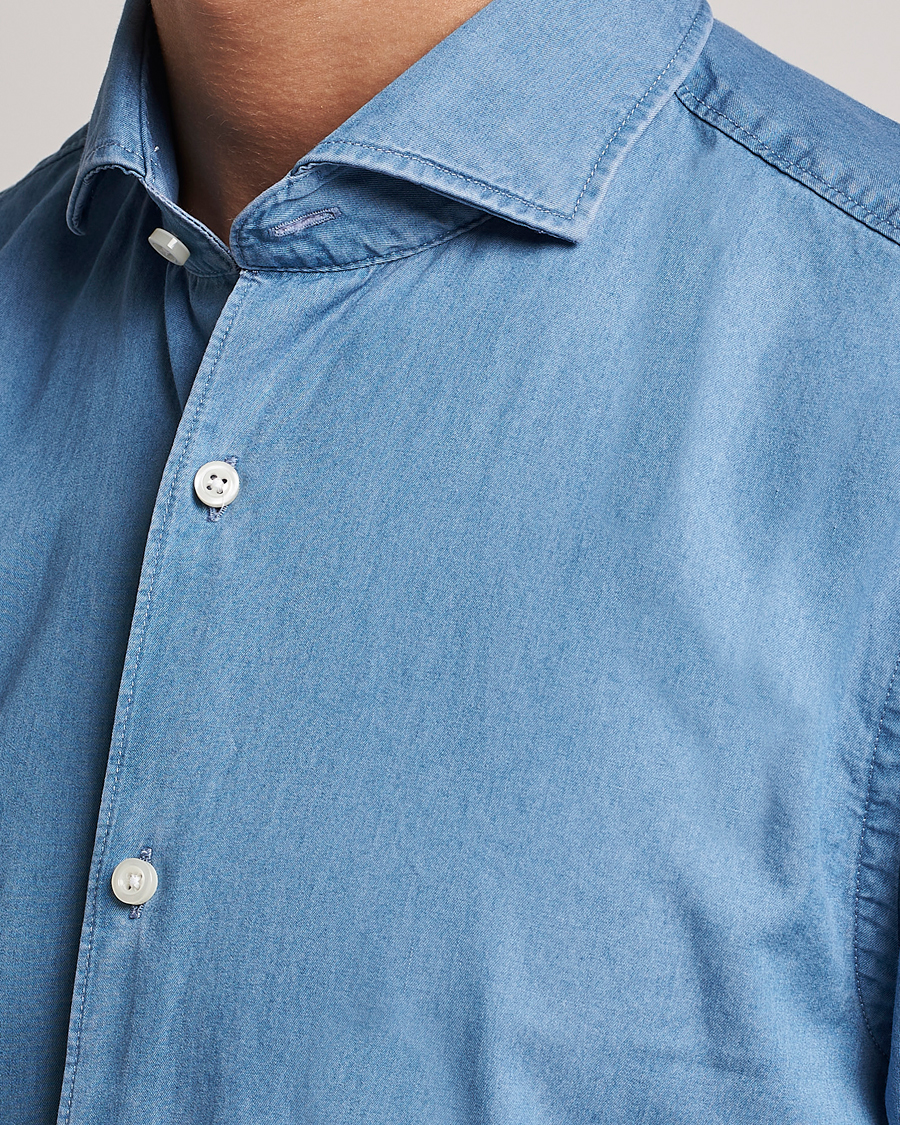 Herre | Skjorter | BOSS BLACK | Hal Denim Shirt Open Blue