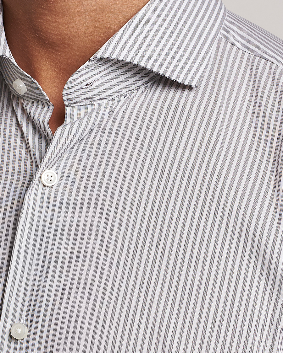 Herre | Skjorter | BOSS BLACK | Hank 4-Way Micro Check Stretch Shirt Open Green