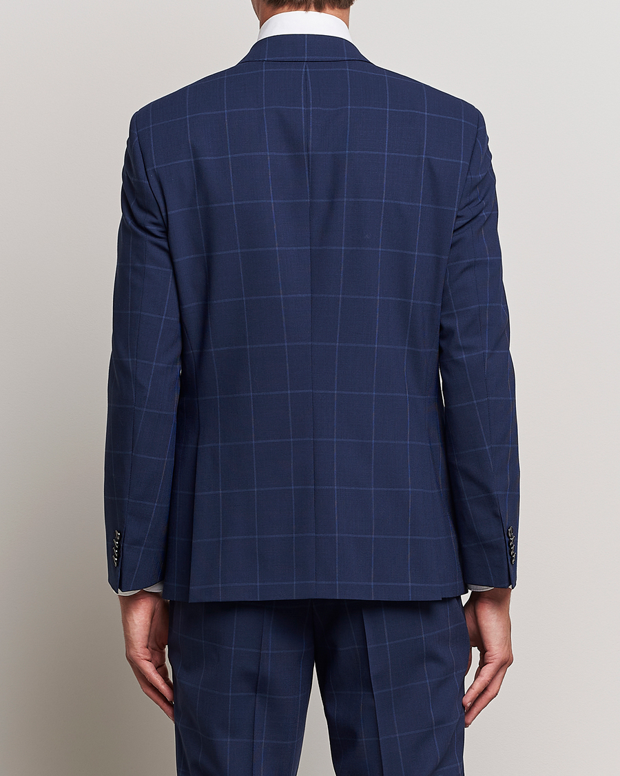 Herre | Dressjakker | BOSS BLACK | Huge Checked Suit Blazer Dark Blue
