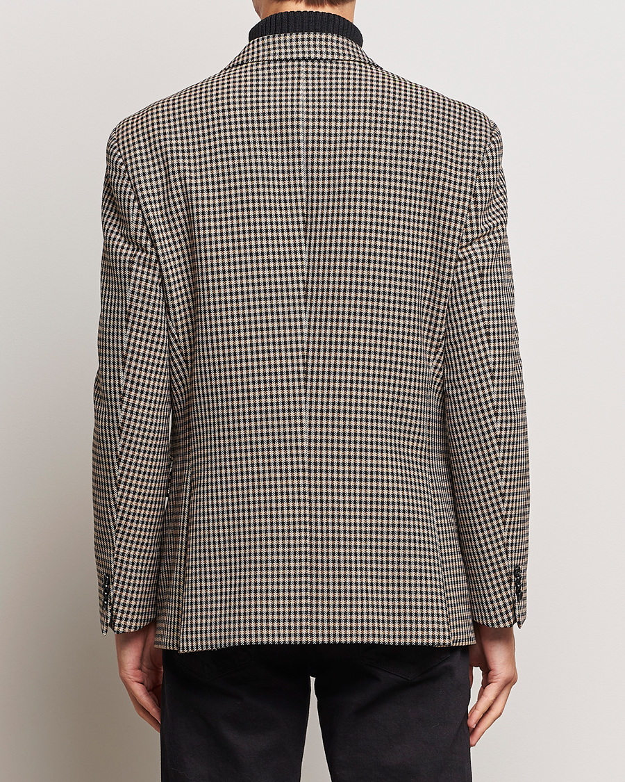 Herre | Dressjakker | BOSS BLACK | Carper Tweed Checked Double Breasted Blazer Beige