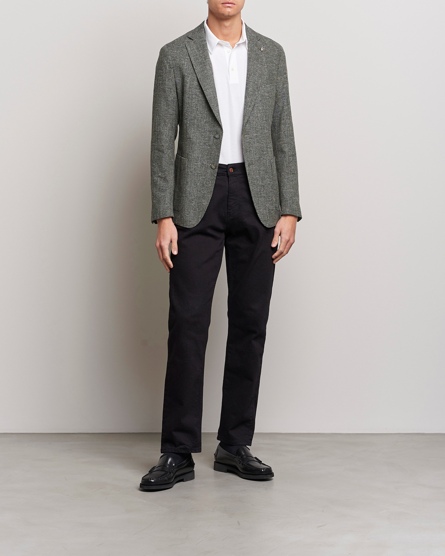 Herre | Dressjakker | BOSS BLACK | Hanry Cotton Patch Pocket Blazer Open Green