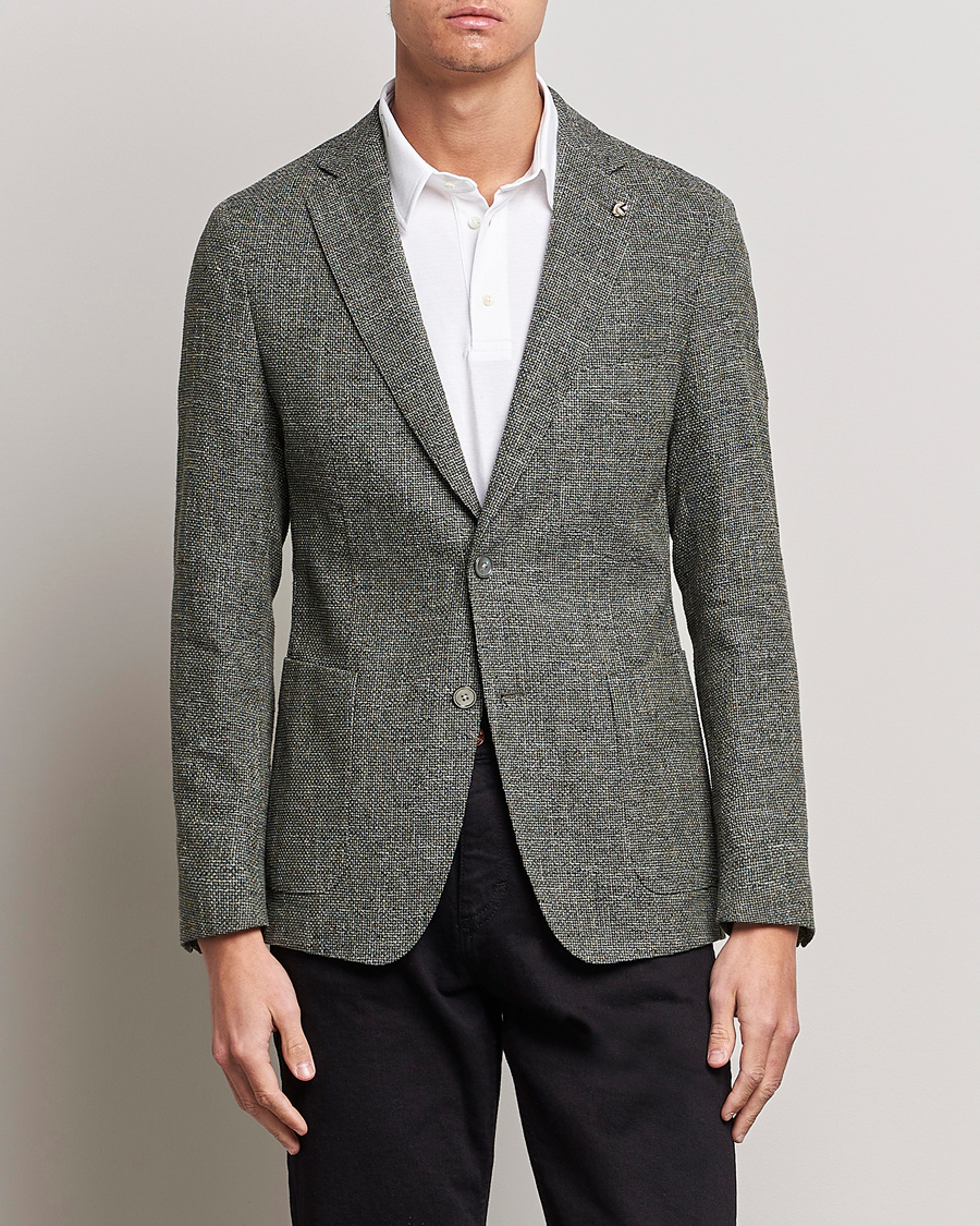 Herre | Dressjakker | BOSS BLACK | Hanry Cotton Patch Pocket Blazer Open Green