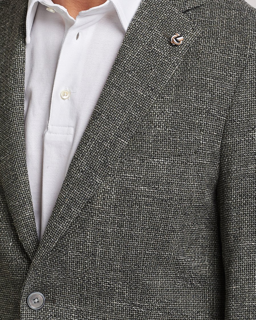 Herre | Dressjakker | BOSS BLACK | Hanry Cotton Patch Pocket Blazer Open Green