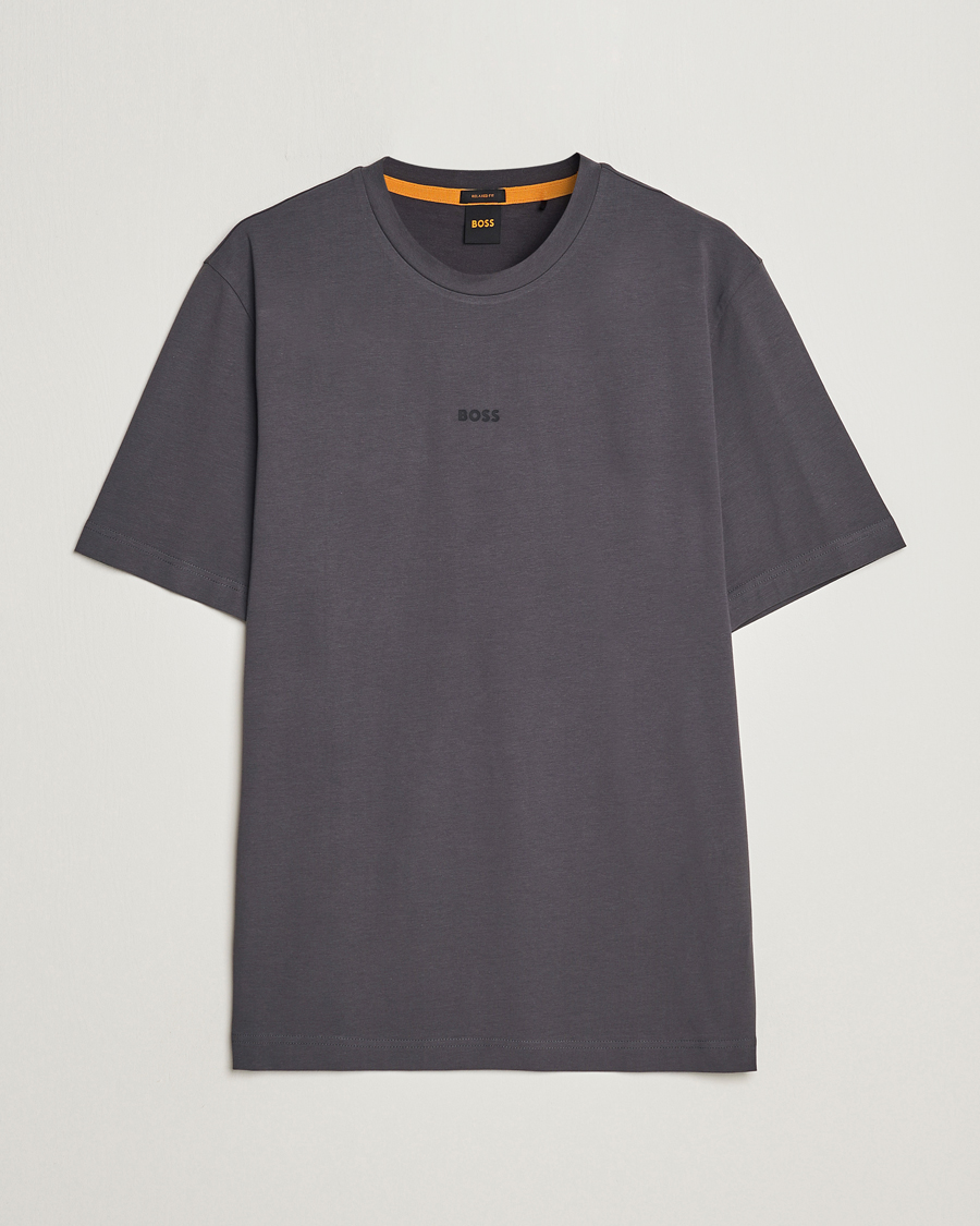 Grey hos Logo Neck T-Shirt Tchup Crew ORANGE Dark BOSS