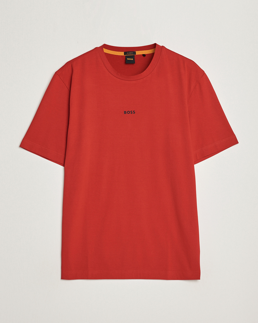 Herre | T-Shirts | BOSS ORANGE | Tchup Logo Crew Neck T-Shirt Bright Red