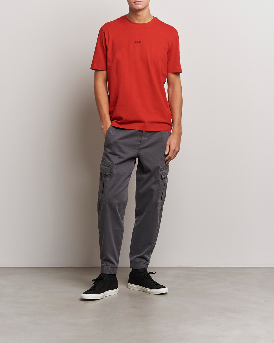 Herre | T-Shirts | BOSS ORANGE | Tchup Logo Crew Neck T-Shirt Bright Red