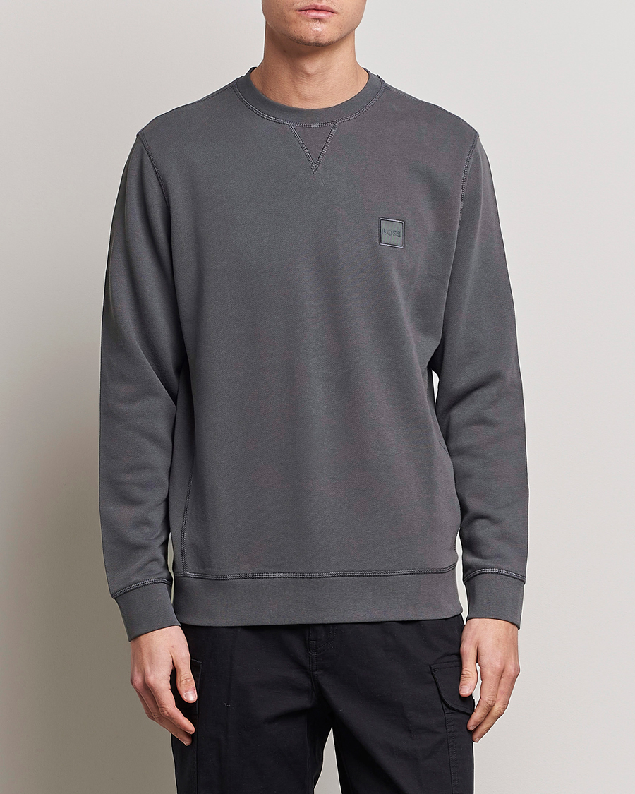 Herre | Grå gensere | BOSS ORANGE | Westart Logo Sweatshirt Dark Grey