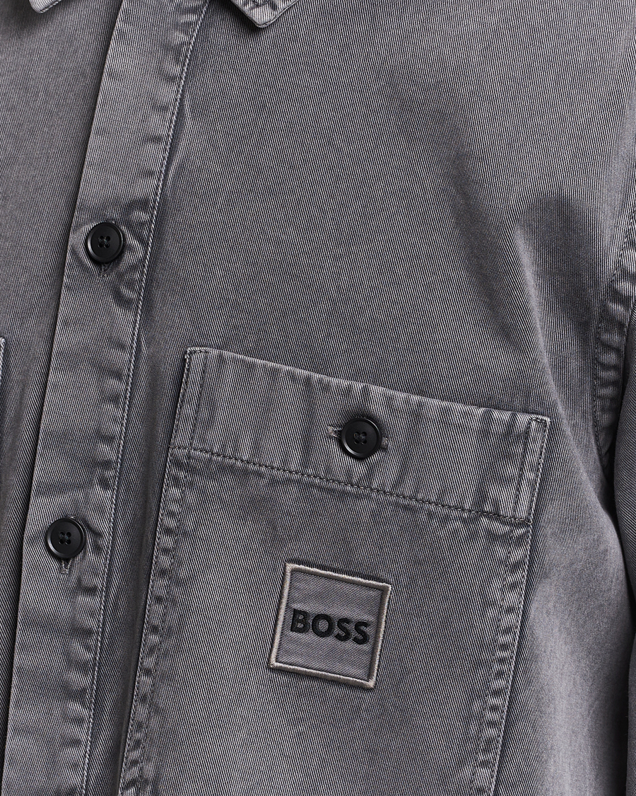 Herre | Skjorter | BOSS ORANGE | Locky Pocket Overshirt Dark Grey
